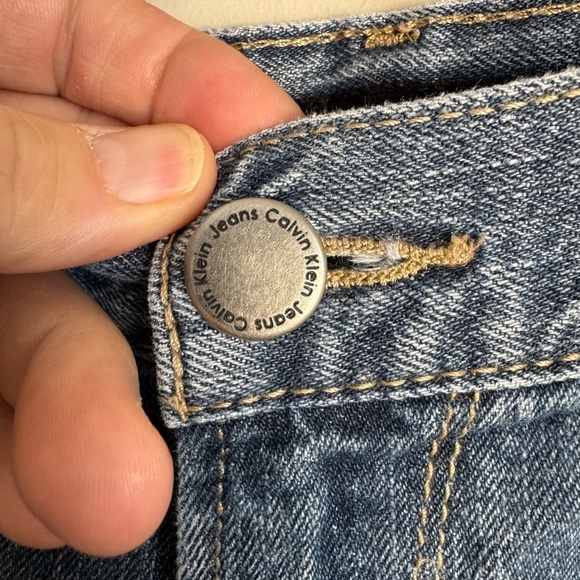 Calvin Klein Jeans Men's Denim Straight Cut Regular Wash Blue Jeans Size Tag: 36 - Picture 4 of 15